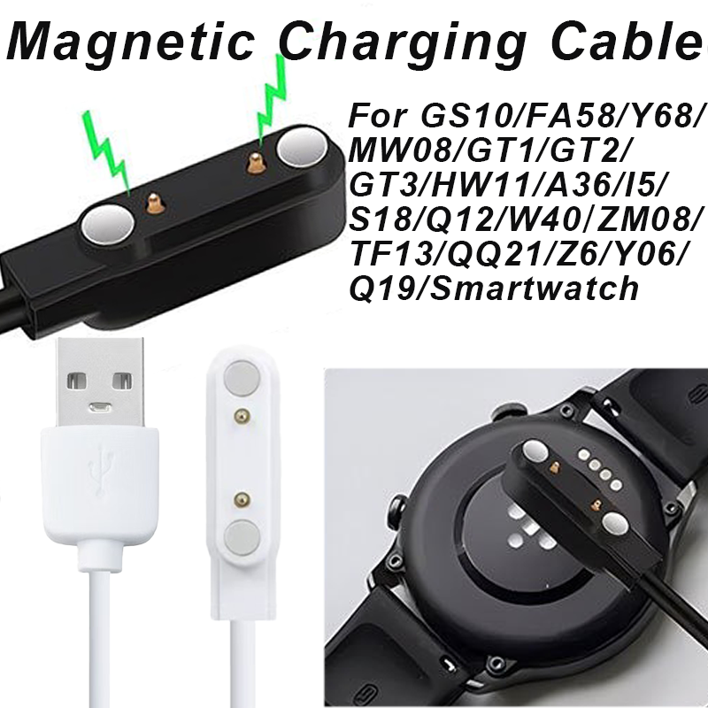 Watch Smart Y68 - GS10/FA58/Y68/MW08/GT1/GT2/GT3/HW11/A36/I5/S18/Q12/W40/ZM08/TF13과 호환되는 자기 스마트 시계 충전기