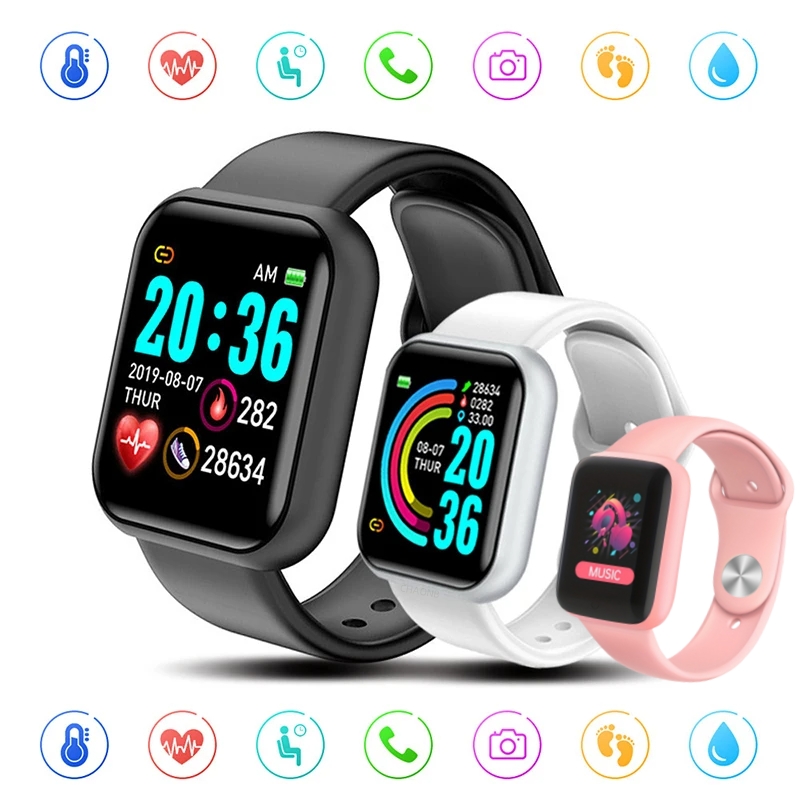 Watch Smart Y68 - 스포츠 블루투스 스마트 시계 컬러 스크린