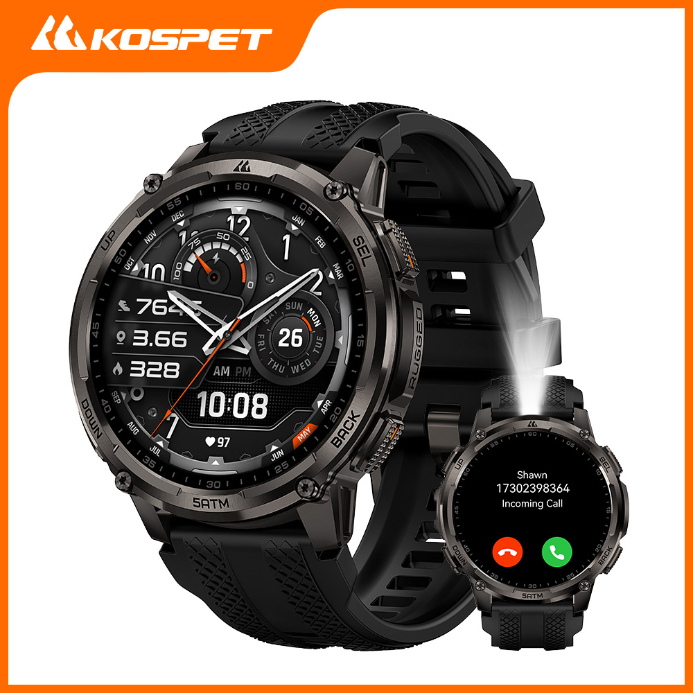 Smartwatch Health Watches For Men - KOSPET TANK T4C 스마트워치 남성용 야외용