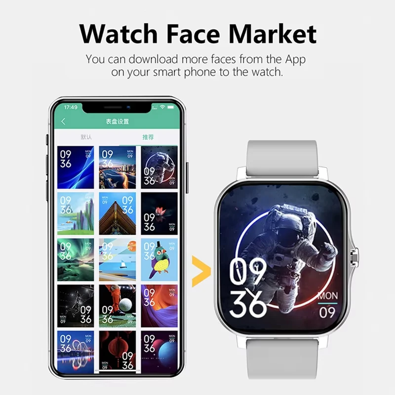 레노버 1.83 방수 스포츠 스마트워치 피트니스 트래커 - Smartwatch Health Watches For Men 리뷰 및 가격