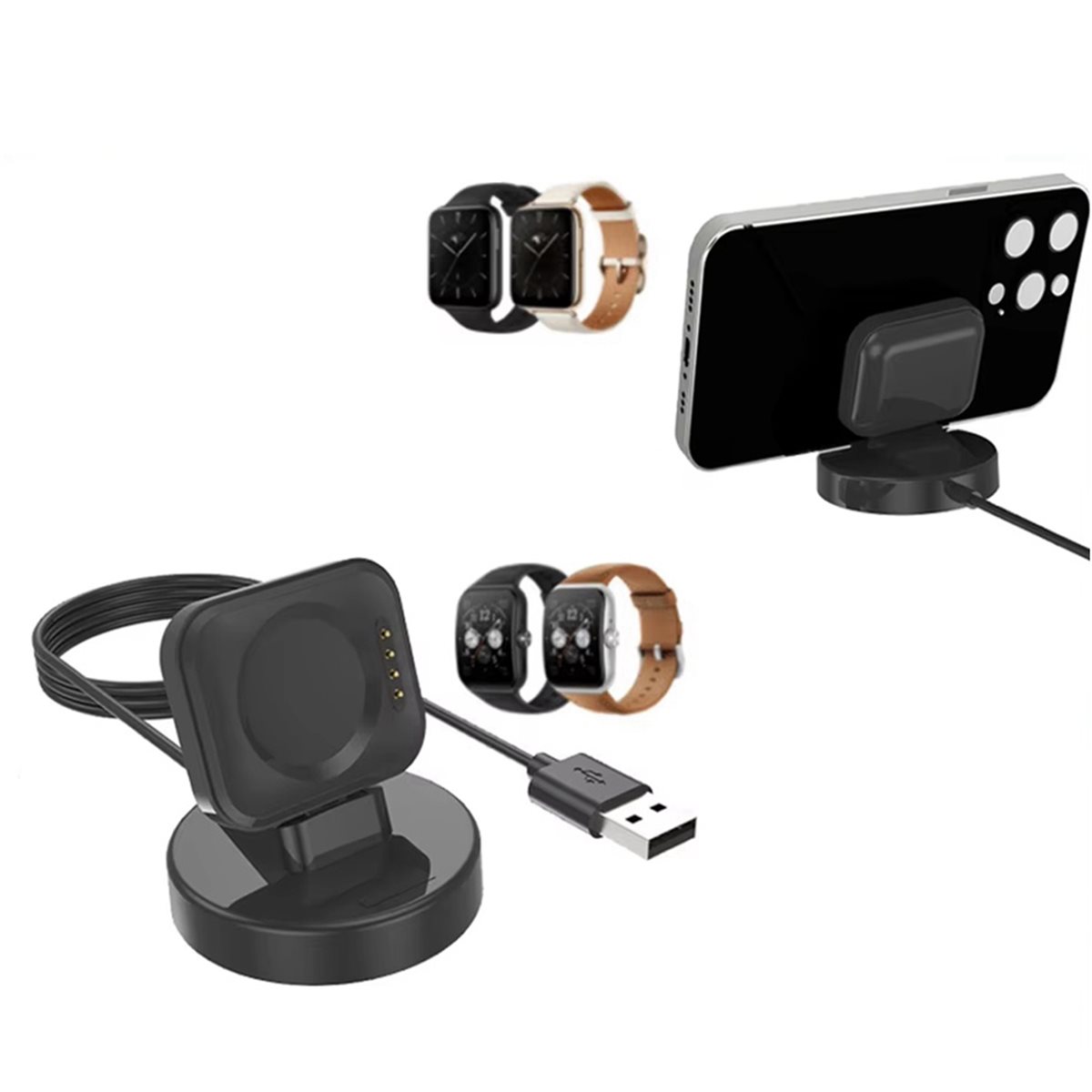 업데이트. 2X 충전기 도킹 스테이션 휴대폰 홀더 충전 - Smartwatch Phone Watches 리뷰 및 가격