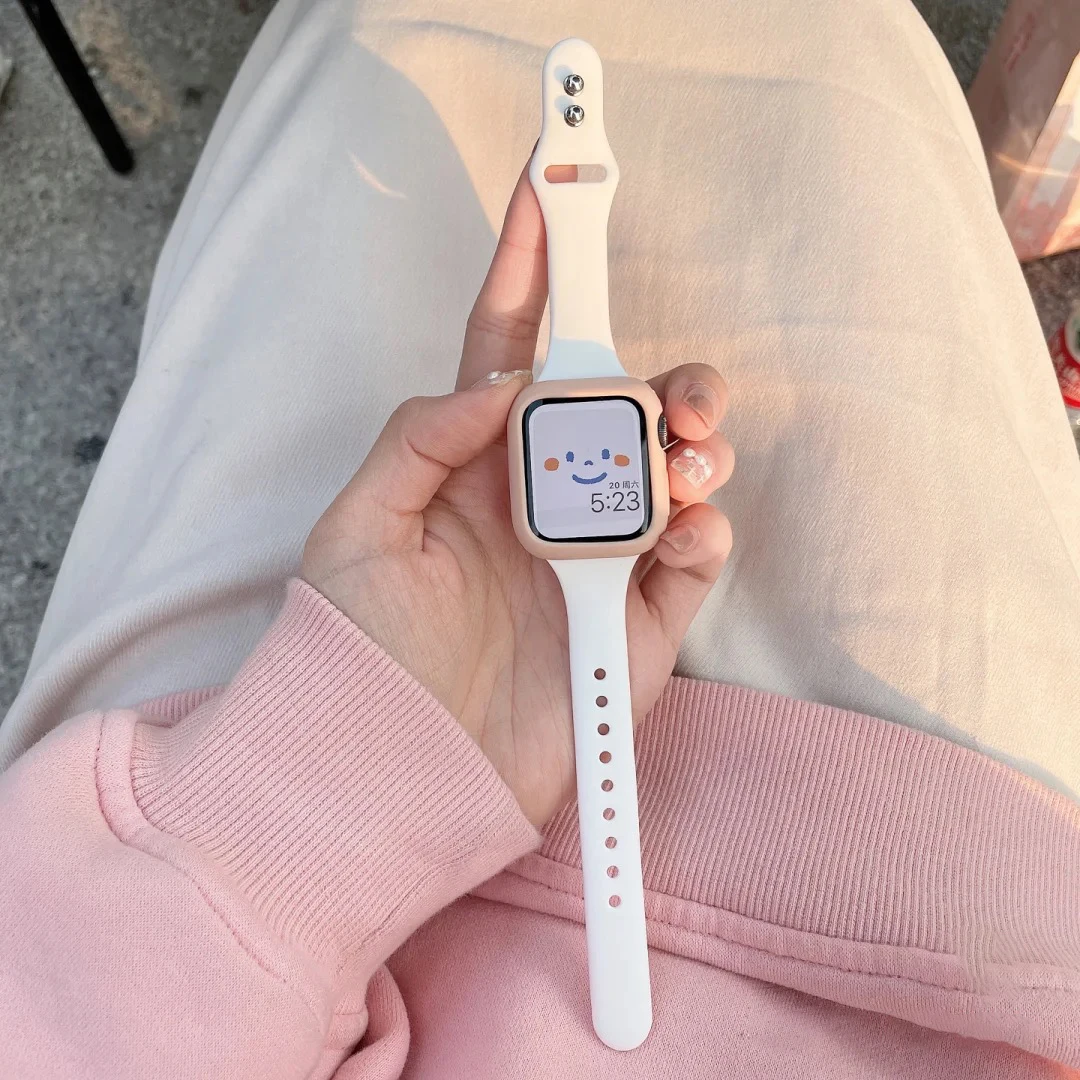 Apple 시계 밴드용 슬림 실리콘 스트랩 46-45- - Smartwatch Apple Watches For Men 리뷰 및 가격