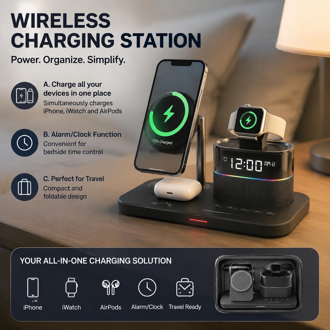 마그네틱 무선 충전 스테이션 (아이폰 12, 13, 1 - Smartwatch Phone Watches 리뷰 및 가격