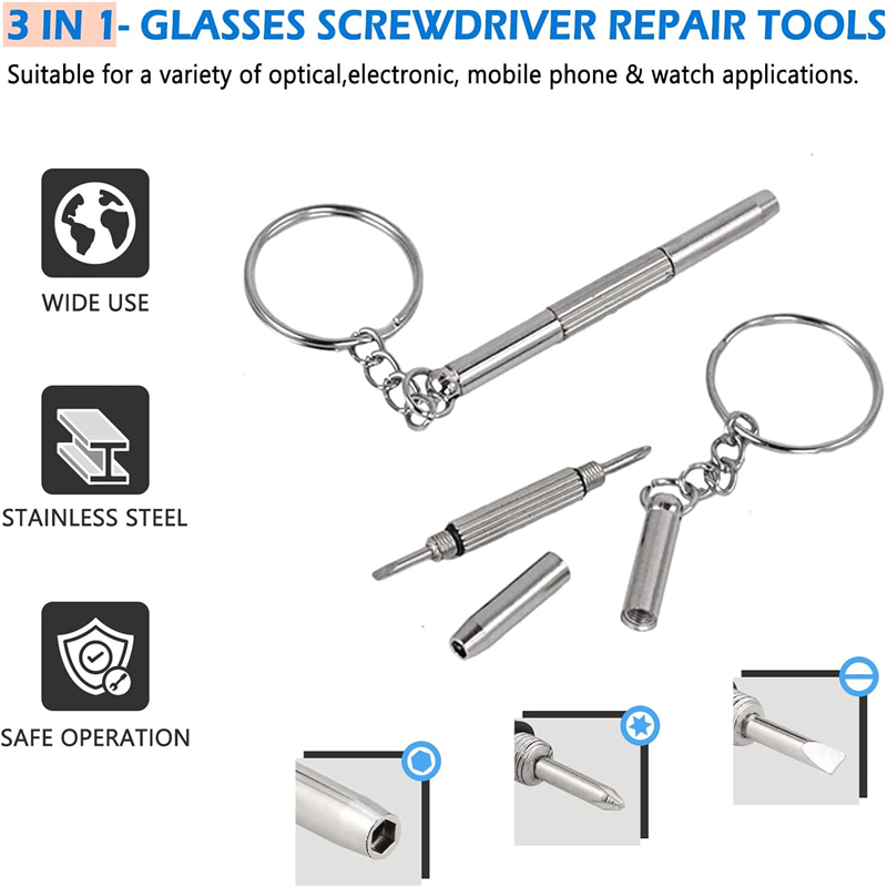 미니 핸드 안경 스크루 드라이버 3-in-1 안경 수리 - Watch Tool Repair Kit 리뷰 및 가격
